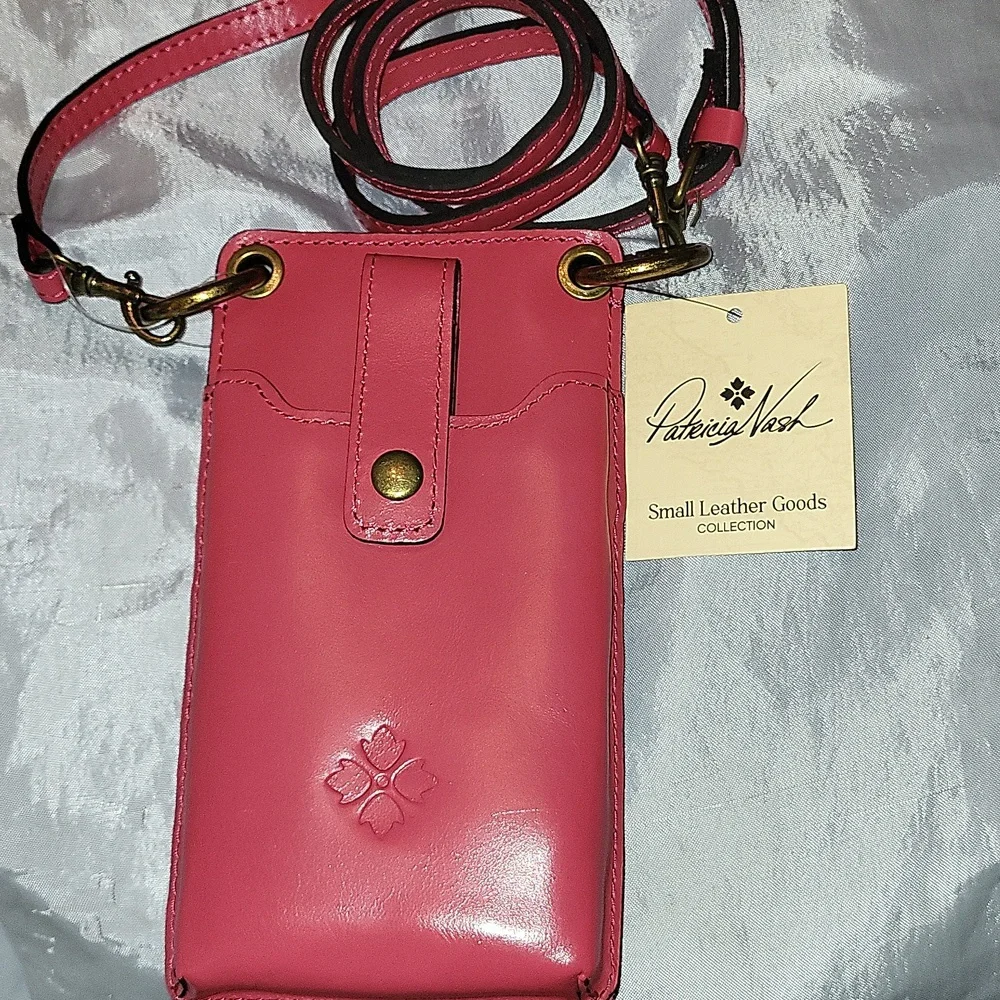 Patricia Nash Farleigh Passion Leather Crossbody Phone Pouch Wallet Bmwt ML Rt